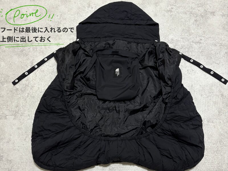 ノースフェイス シェルブランケットを広げた状態