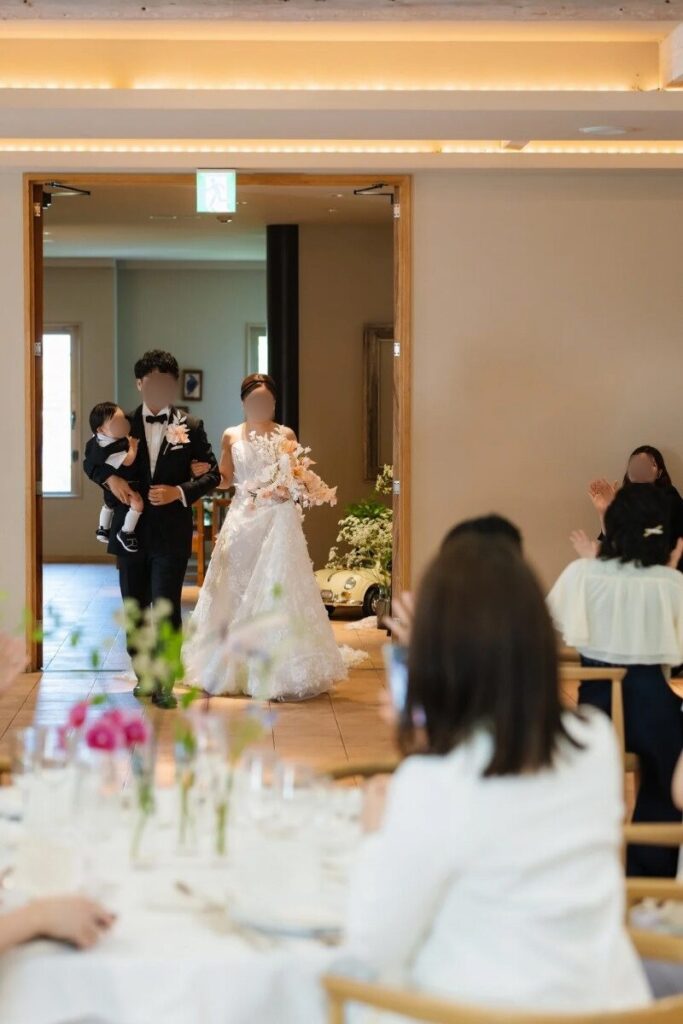 子どもと一緒に入場した時の実際の写真