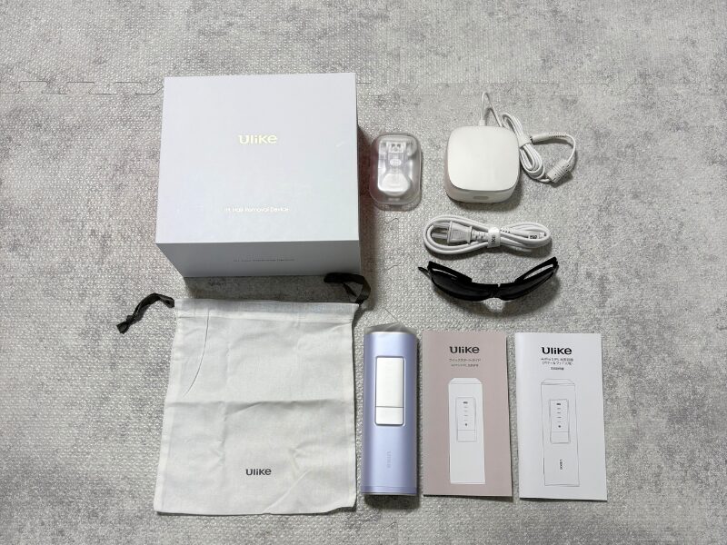 実物のUlike Air Pro S一式を並べた写真